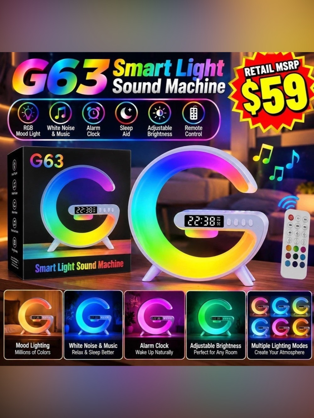 G63 Smart Light Sound Machine